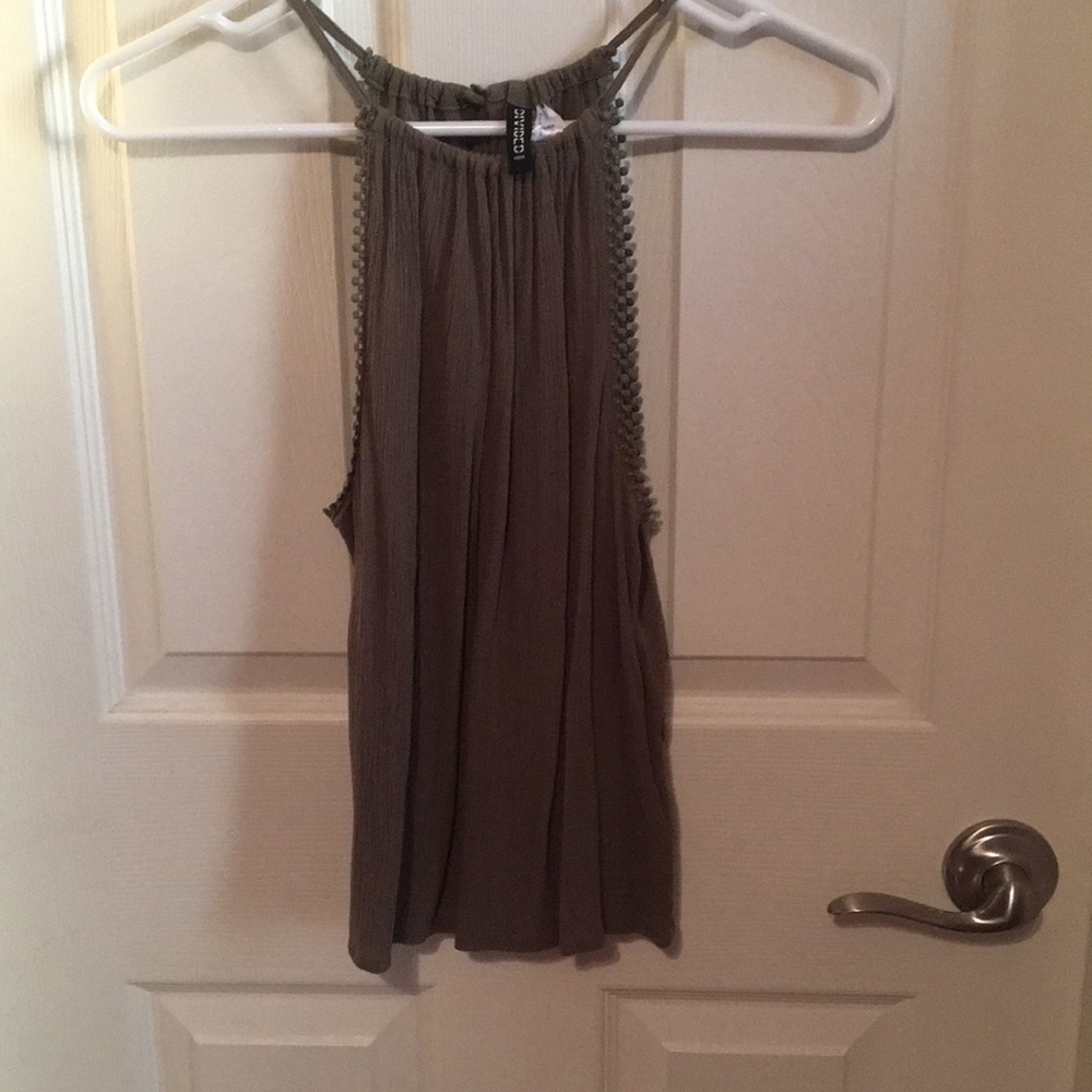 Olive Halter Top